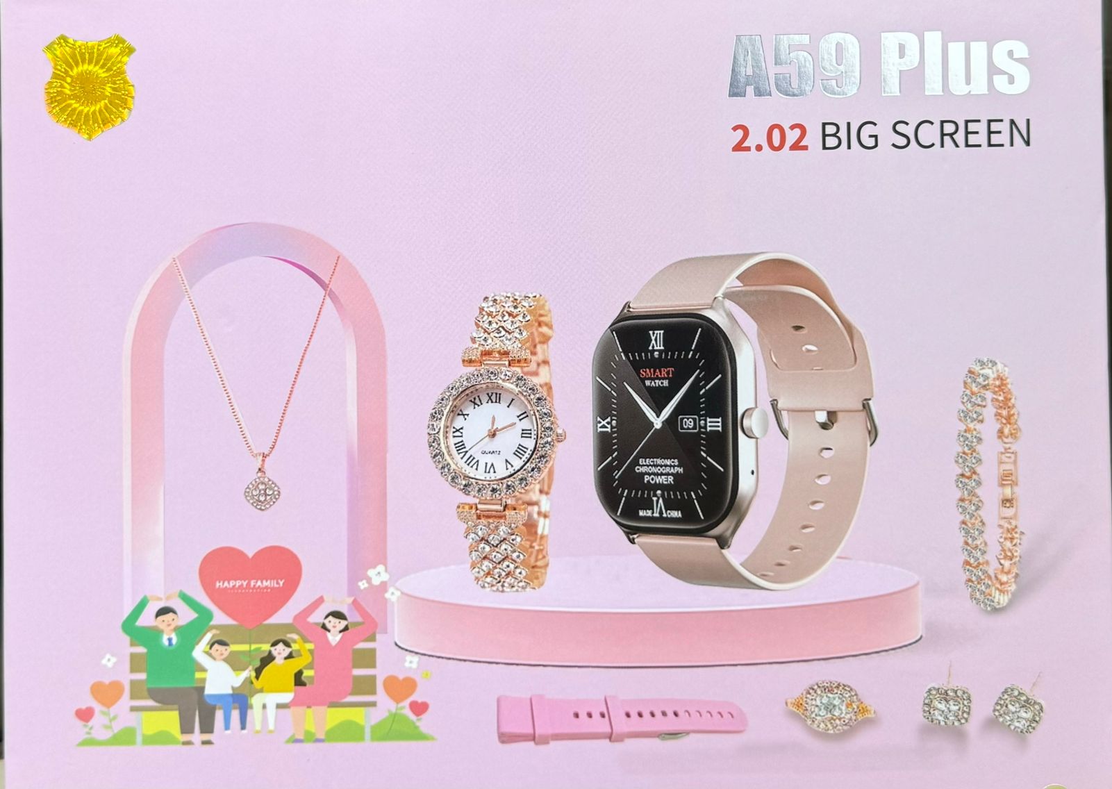 A59 Plus 6 IN 1 Ladies Smart Watch Set [ 2 Boxes ]