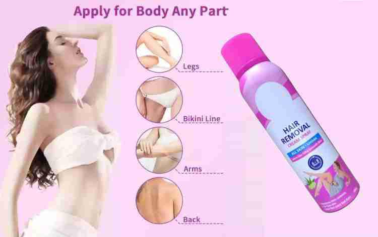 180ml Silky Beauty Spray, Quick and Painless Hair Removal Spray Foam for Legs, Arms, Underarms, Chest, Back, for Men and Women Skin Care